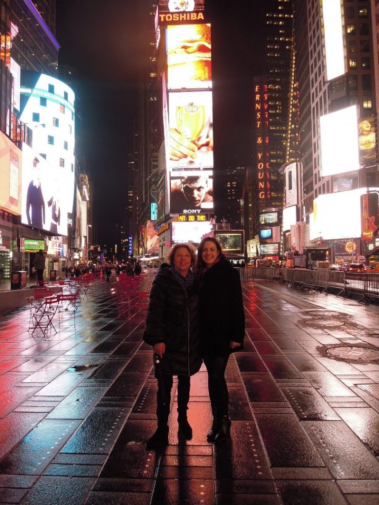 Marie-Jo Bapt et Yanne Doucet le 03/02/2016 sur Times Square